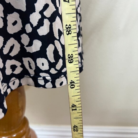 Jessica Howard Women's Ruched Midi Jersey Dress 10P Leopard Print - Picture 12 of 13